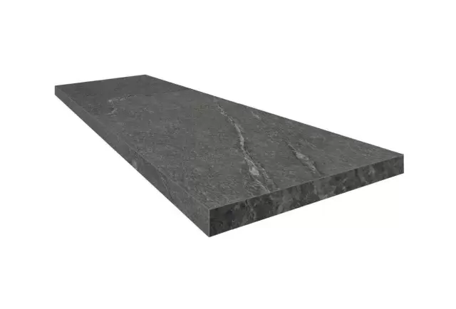 ЛУГАНО ГРАФИТ СТУПЕНЬ УГЛОВАЯ ПРАВАЯ